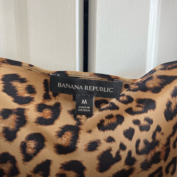 Banana Republic Silk Maxi Dress Leopard Print M - Picture 3 of 3
